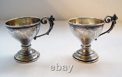 Imperial Russian Silver Egg Cups Circa 1867 1871