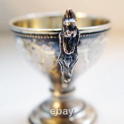 Imperial Russian Silver Egg Cups Circa 1867 1871