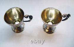 Imperial Russian Silver Egg Cups Circa 1867 1871