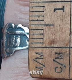 Imperial Russian Silver MEMENTO MORI SKULL RING with Snakes Maker A? C 19th C