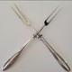 Imperial Russian Silver Meat Forks 84 Solid Silver Hallmarked Riga Latvian