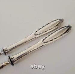 Imperial Russian Silver Meat Forks 84 Solid Silver Hallmarked Riga Latvian