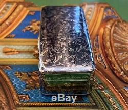 Imperial Russian Silver Niello 84 Snuff Box, Circa 19th Century, Moscow