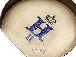 Imperial Russian Silver Spoon Cloisonne Enamel Cipher Crown Tsar Nicholas II RU