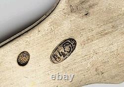 Imperial Russian Silver Spoon Cloisonne Enamel Cipher Crown Tsar Nicholas II RU