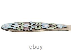Imperial Russian Silver Spoon Cloisonne Enamel Cipher Crown Tsar Nicholas II RU