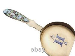 Imperial Russian Silver Spoon Cloisonne Enamel Cipher Crown Tsar Nicholas II RU