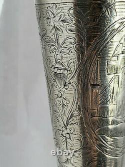 Imperial Russian Silver Vase Alexander Ii, Moscow 1834 Woman With Harp Antique