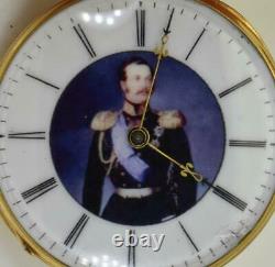 Imperial Russian award 18k gold&enamel pocket watch in box. Tsar Alexander II