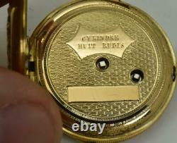Imperial Russian award 18k gold&enamel pocket watch in box. Tsar Alexander II