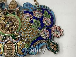 Imperial Russian enamel silver belt buckle. 11th Artel Moscow. Antique