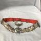 Imperial Russian niello silver silk belt with buckle, bars & studs and a bangle