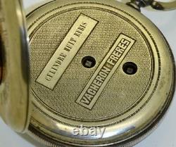 Imperial Russian officer's award silver Vacheron Freres pocket watch c1878