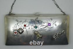 Imperial Russian silver handbag opera clutch bag purse Caucusus c1908