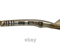 Imperial Russian silver niello spoon 84 Zolotniki Russia Mid 19th century