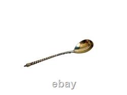 Imperial Russian silver niello spoon 84 Zolotniki Russia Mid 19th century