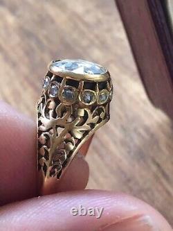 Ipmperial Russian FABERGE Gold Diamond Ring Grand Duke Michael Alexandrovich