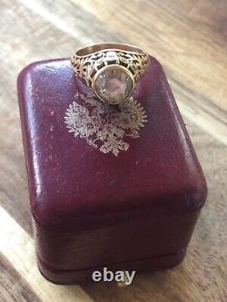 Ipmperial Russian FABERGE Gold Diamond Ring Grand Duke Michael Alexandrovich