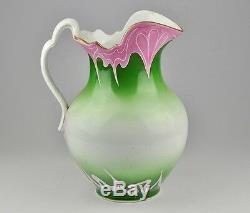KUZNETSOV Antique Imperial Russian ceramic wash basin bowl pitcher, Art Nouveau