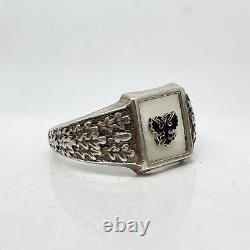 K. FABERGE Russian Imperial 88 Silver Enamel Ring