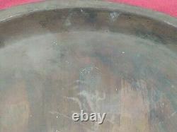 Keyhole Shape Russian Samovar Tray with Imperial Tsar Stamp Antique 1880s Rare