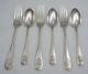 Khlebnikov antique Imperial Russian solid silver Hanoverian pattern flatware