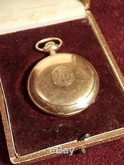 LARGE ANTIQUE 94.6 gr GOLD 14K POCKET WATCH PAVEL BURE BUHRE IMPERIAL RUSSIAN