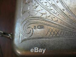 Large Antique Russian Imperial 84 Silver Theater Purse Art Nouveau 617 Gr