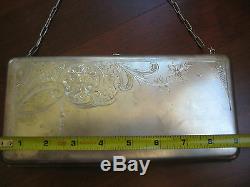 Large Antique Russian Imperial 84 Silver Theater Purse Art Nouveau 617 Gr