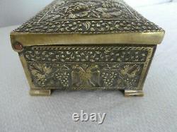 Large Detailed Double Head Eagle & Grapes Imperial Empire Casket / Box