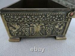 Large Detailed Double Head Eagle & Grapes Imperial Empire Casket / Box