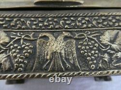 Large Detailed Double Head Eagle & Grapes Imperial Empire Casket / Box