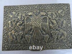 Large Detailed Double Head Eagle & Grapes Imperial Empire Casket / Box