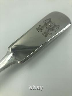 Large Imperial Russian 875 Silver Soup or Punch Ladle 1896 Fiddle Pattern