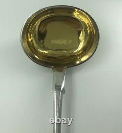 Large Imperial Russian 875 Silver Soup or Punch Ladle 1896 Fiddle Pattern