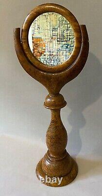 Large & Impressive Antique Imperial Russian Karelian Birch Bathroom Mirror