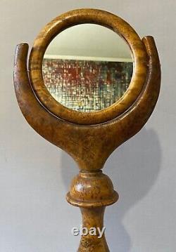 Large & Impressive Antique Imperial Russian Karelian Birch Bathroom Mirror