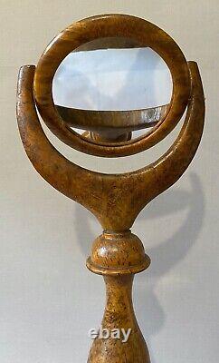 Large & Impressive Antique Imperial Russian Karelian Birch Bathroom Mirror