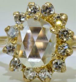 Magnificent antique Imperial Russian Faberge 14k gold(56)&1ct Diamonds ring. RARE