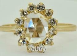 Magnificent antique Imperial Russian Faberge 14k gold(56)&1ct Diamonds ring. RARE