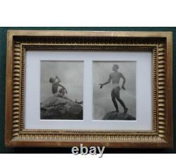 Male Nude Antique Imperial Russian Dancer Oleg Dunaeff framed Posing In Exile