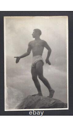 Male Nude Antique Imperial Russian Dancer Oleg Dunaeff framed Posing In Exile