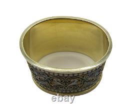 Museum quality Imperial Russian silver-gilt Napkin ring St. Petersburg c 1907