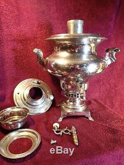 Nice Shape Heavy Antique Samovar Marked Slyuzberg Imperial Russia Russian