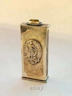 Nikolay II Antique Imperial Russian Sterling Silver 84 Toothpick Case Signed 81g