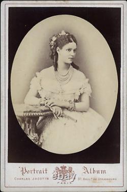 OLD 1870s RUSSIAN IMPERIAL ANTIQUE CABINET PHOTO EMPRESS ROYALTY PRINCESS DAGMAR