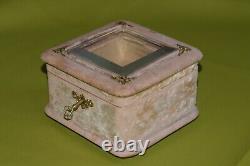 ORIGINAL Antique Box case imperial russian jewelry vtg old candy Nicholas II
