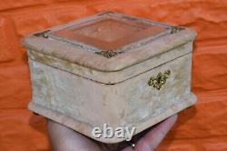 ORIGINAL Antique Box case imperial russian jewelry vtg old candy Nicholas II