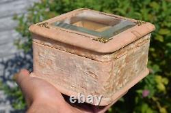 ORIGINAL Antique Box case imperial russian jewelry vtg old candy Nicholas II
