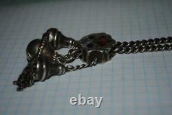 Old Antique Russian Imperial Sterling Silver 84 Women's Jewelry Chain Necklace